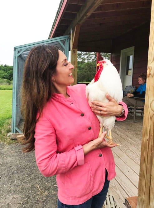 Suzy with a chicken